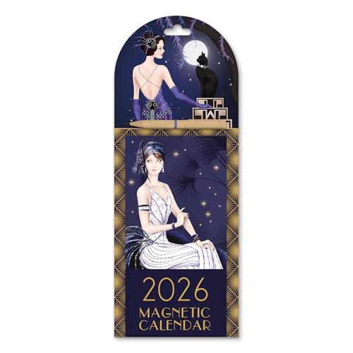 Claire Coxon Art Deco 2026 Magnetic Weekly Calendar | Fridge