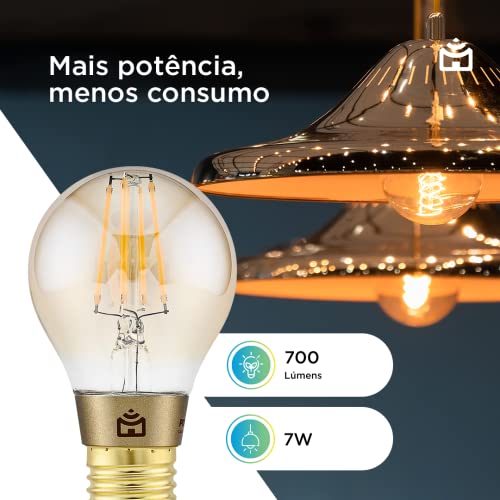 Smart Lâmpada Retrô Wi-Fi Positivo Casa Inteligente, Filamento LED 7W, Bivolt - Compatível com Alexa