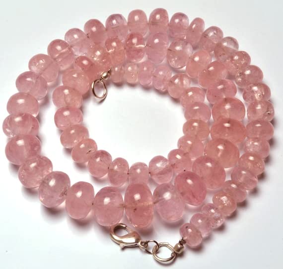 Morganite naturelle douces perles roses pour bijoux porteurs de sens