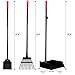 EXPAWLORER Dogs Poop Scooper 37.4 Inches Pet Poop Tray, Rake and Spade Set with Detachable Long Handle Stainless Steel for Medium to Large Pets