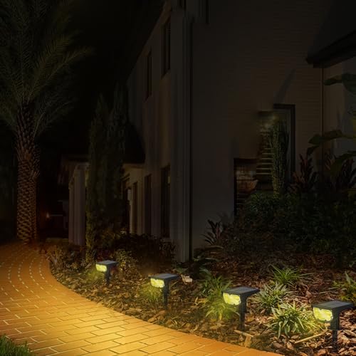 Projecteurs solaires extérieurs muraux blanc 6000K éclairage piquet solaire jardin