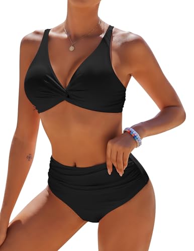 AI'MAGE Damen Bikini Set Bauchweg Triangel Bikini Bademode Zweiteiliger...