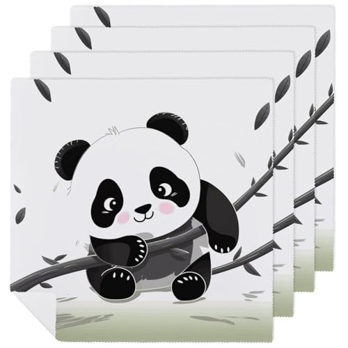 Servilletas de Tela Cute Pandas Pack 6 miniatura 1