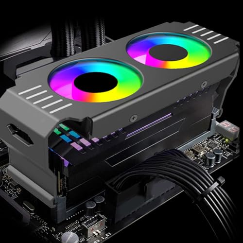Disipador ARGB para RAM DDR4 y DDR5 con ventiladores PWM de 120mm que reducen la temperatura 5