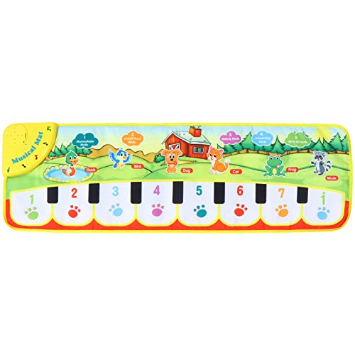 Toyvian Tapete Musical Infantil Brinquedo Tapete de Piano Infantil Teclado Playmat Toque Play Cobert