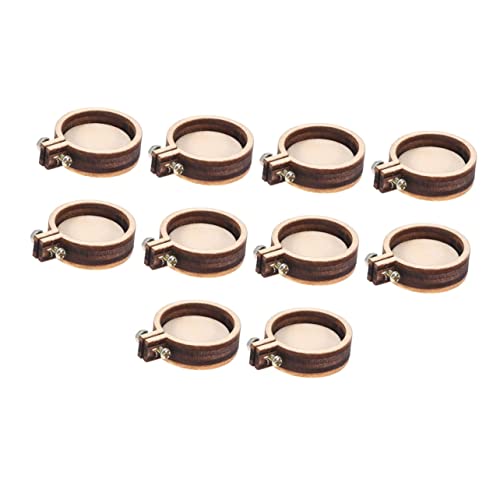 EXCEART 20 Pçs Suporte Fixo Aro De Artesanato De Madeira Pequeno Círculo Redondo Cruz Feminina Anel