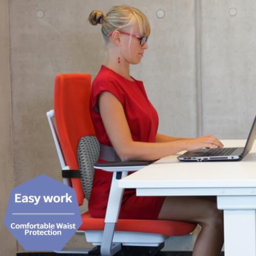 Sproerden 2267UJGF Lumbar Support Pillow With Adjustable Straps For Lower Back Pain Relief. Memory Foam Lumbar Support Pillow For Car, Bed, Office Chair, Gaming Chair, Recliner, Improves Posture thumb #5