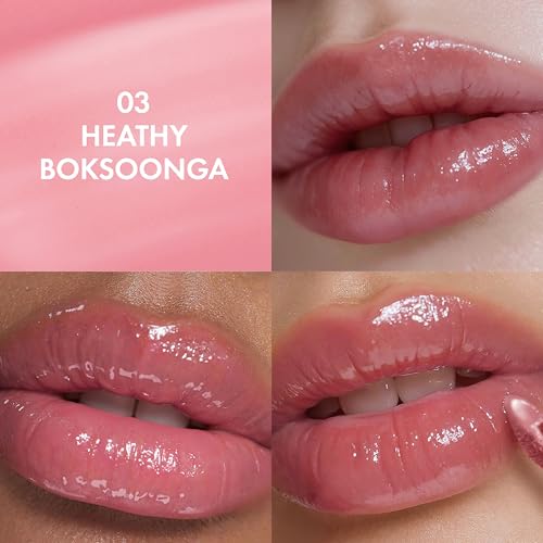 Image of Amuse SEOUL Daisy Flower Dew Tint (03 HEALTHY BOKSOONGA) - Glossy Moisturizing Lip Stain, Watery Glow Lip Tint, Long Lasting Color, Dewy Finish, Vegan, Korean Beauty Makeup
