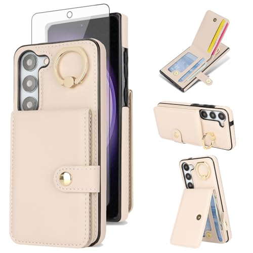 Coque Samsung S23 Plus 5G étui portefeuille verre trempé anti-choc