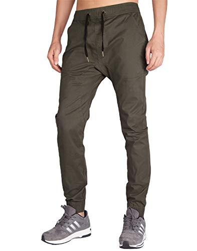 ITALY MORN Hombre Jogging Pantalones Gris Montaña Yoga Anchos M Chocolate