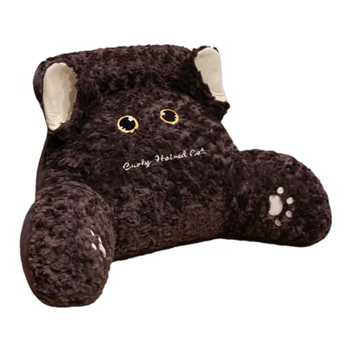 Coussin de dos de chat en peluche doux pour lit et canapé - 8