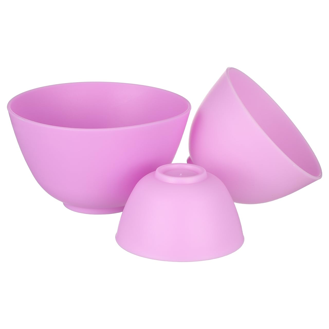 Healifty Silicone Mixing Bowl Set 3 pack Facial Mask Mixing Bowls for Diy Face Mask Application Hair Dye Mixing Reusable Cosmetic Beauty Tool 4.96 X 3.07 X 3.07 in