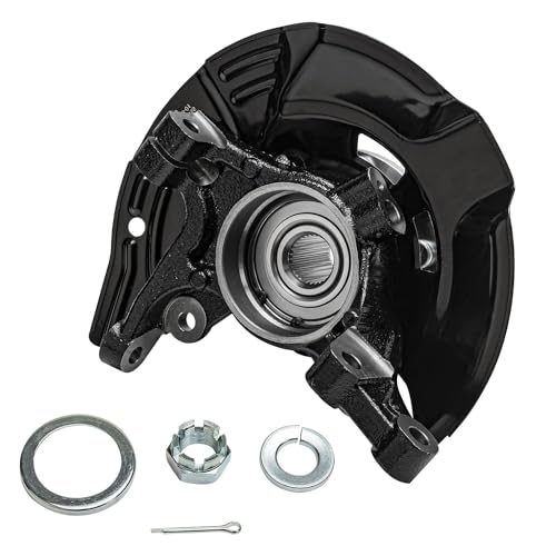 Image of Detroit Axle - 2.0L Front Right Steering Knuckle for Hyundai 2011 Sonata [Sport Suspension], Passenger Side Steering Knuckle & Wheel Bearing Hub Assembly Replacement