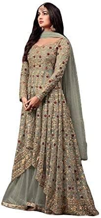 JVK Enterprise Ready to Wear Indian Pakistani Style Embroidered Koti Salwar Kameez Salwar Suit for Women