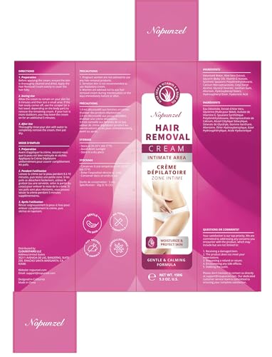 Nopunzel Hair Removal Cream For Women: Depilatory Cream For Intimate Areas And Pubic Area With Aloe Vera And Vitamin E thumb #6