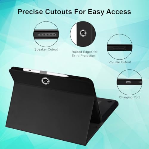 Image of Keyboard Case for OnePlus Pad Go 11.35-inch /Oppo Pad Air2 11.4-inch 2023 Folio Cover with Multi-Touch Trackpad, 7 Color Backlit, Magnetically Detachable Bluetooth Keyboard, Adjustable Angle