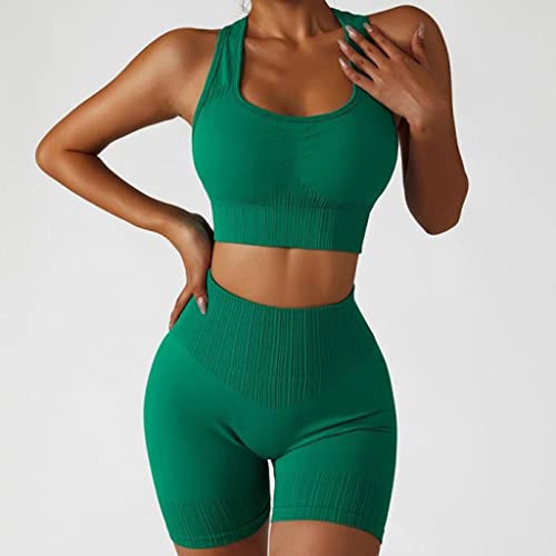 Ensemble de yoga sans couture pour femme comprenant un brassière et un legging de sport