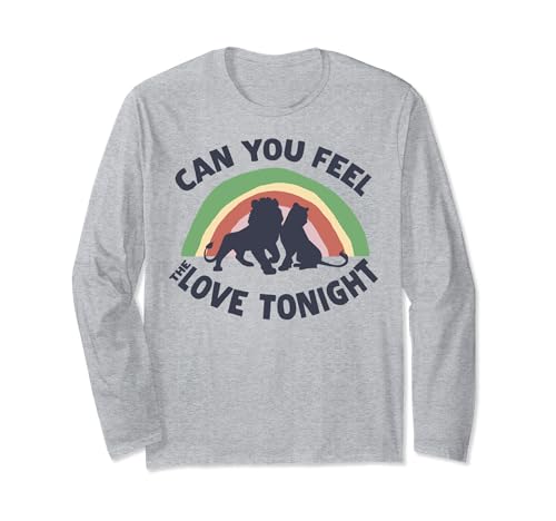 T-shirt Simba et Nala Disney pour adulte en coton à manches longues