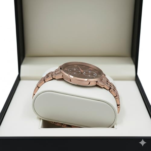 Image of STYLEDOSE Women's Luxury Black Analog Watch - Rose Gold Roman Numerals with Stylish Metal Chain Strap Wrist Watches for Women's & Girls&Miss&Ladies