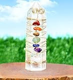 DUQGUHO Clear Quartz Crystals Wands Healing Crystal Points Wire Wrapped Chakra Natural Crystal Stones 2.7'' Hexagonal Tower 1PC