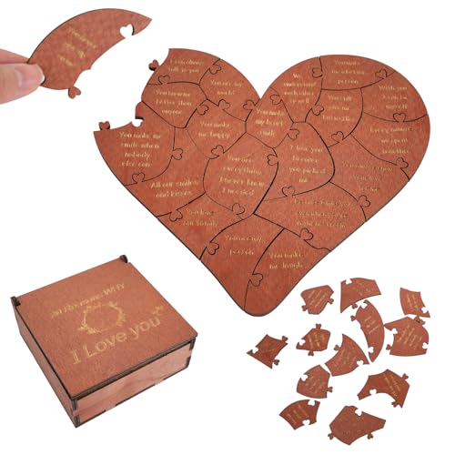 20 Reasons Why I Love You Box,Valentine Romantic Heart Puzzle Box Valentines Day Gifts for Him,Girlfriend,Boyfriend,Husband,Wife