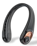 Halsventilator, persönlicher Ventilator mit LED-Anzeige, USB-C wiederaufladbar, 5200mAh-Akku, 3-Gang-Einstellung & flüsterleiser Betrieb, perfekt für Zuhause, Reisen, Sport