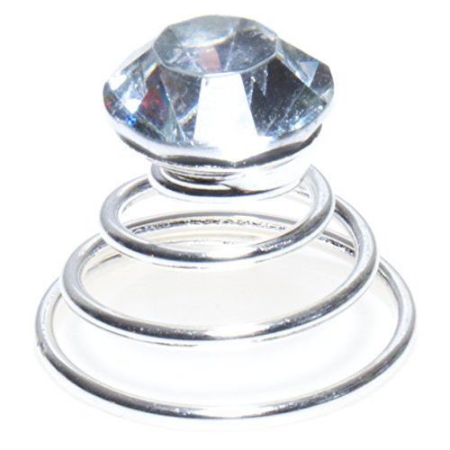 Single Clear Crystal Hair Twist (Pack of 6)