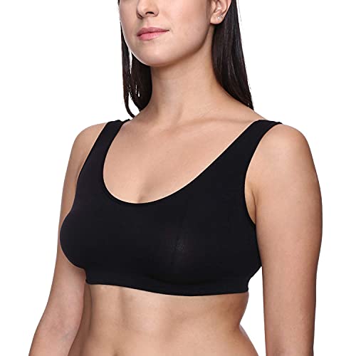 Image of Pack of 3 Girls Multicolor Non-Padded Wirefree Cotton Sports Bra AAJS14