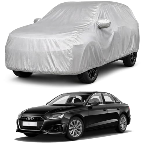 Image of Autofact Car Body Cover Compatible with Audi A4 | Custom Fit Car Cover | 100% Water-Resistant| Triple-Stitched Lightweight Fabric | Dustproof | Indoor & Outdoor Use | Elastic Bottom