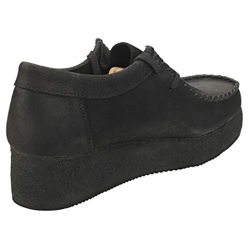 Image of Clarks Women's Black Nubuck Casual Lace up (26148632)