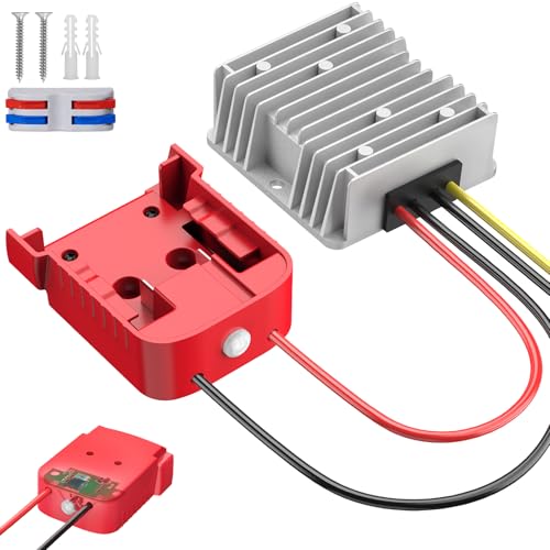 Image of 18V to 12V Azocek Step Down Converter Compatible with Milwaukee 18V Battery, Upgraded Power Wheel Battery Adapter with Overdischarge and Switch, 240W Voltage Regulator 12V 20A Buck Converter