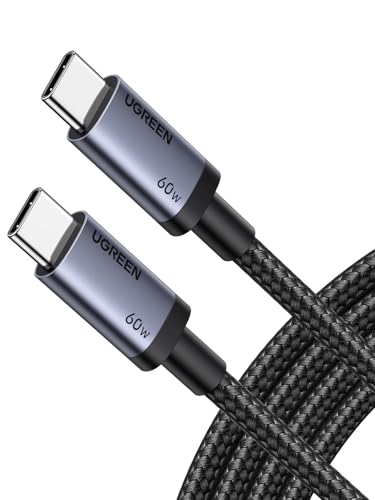 Image of UGREEN USB C to USB C Cable 2M 60W USB C Charger Cable Fast Charging Type C to C Braided Lead Compatible with iPhone 16 /15 Pro Max, Galaxy S24 Ultra, iPad Pro 2024 /Air 5, MacBook Pro