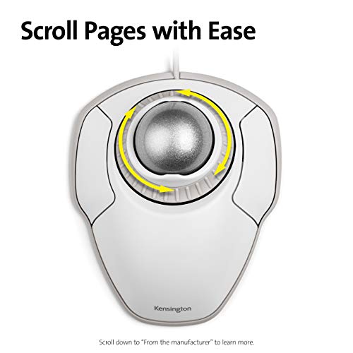 Image of Kensington Orbit Trackball Mouse with Scroll Ring (White) (K72500WW)