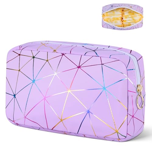 Likesing Period Bag Pouch, Leather Tampon Holder for Purse-Colorful Purple
