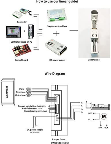Funfunfly Upgrade Version Linear Guide Table Ball Screw Motion Cnc Linear Guide Stage Actuator Motorized Nema 34 Stepper Motor[1000Mm Stroke] #TOP2