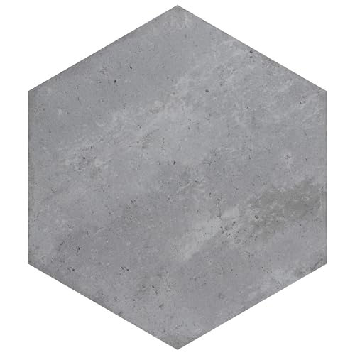 Brickyard Hex White Porcelain Floor and Wall Tile Sample