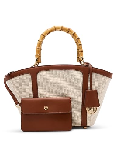 Anne Klein Small Bamboo Handle Tote with Convertible Strap