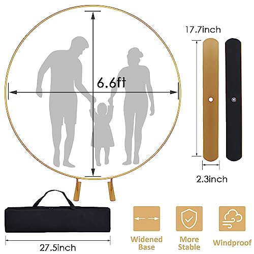 Round Backdrop Stand, 6.6Ft Balloon Arch Stand With Base, Round Balloon Arch Kit, Stable Circle Backdrop Stand, Metal Balloon Arch Frame For Birthday Party Wedding Decoration(79 In) #TOP5