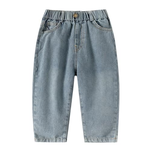Boys Denim Pants Elastic Waist Casual Outdoor Trousers for Kids Comfortable Everyday Wear Perfect for School and
