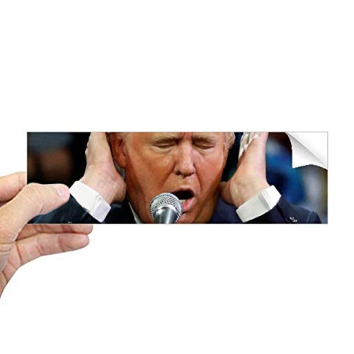 Calcomanía contra Trump rectangular para personalizar parachoques y ordenadores