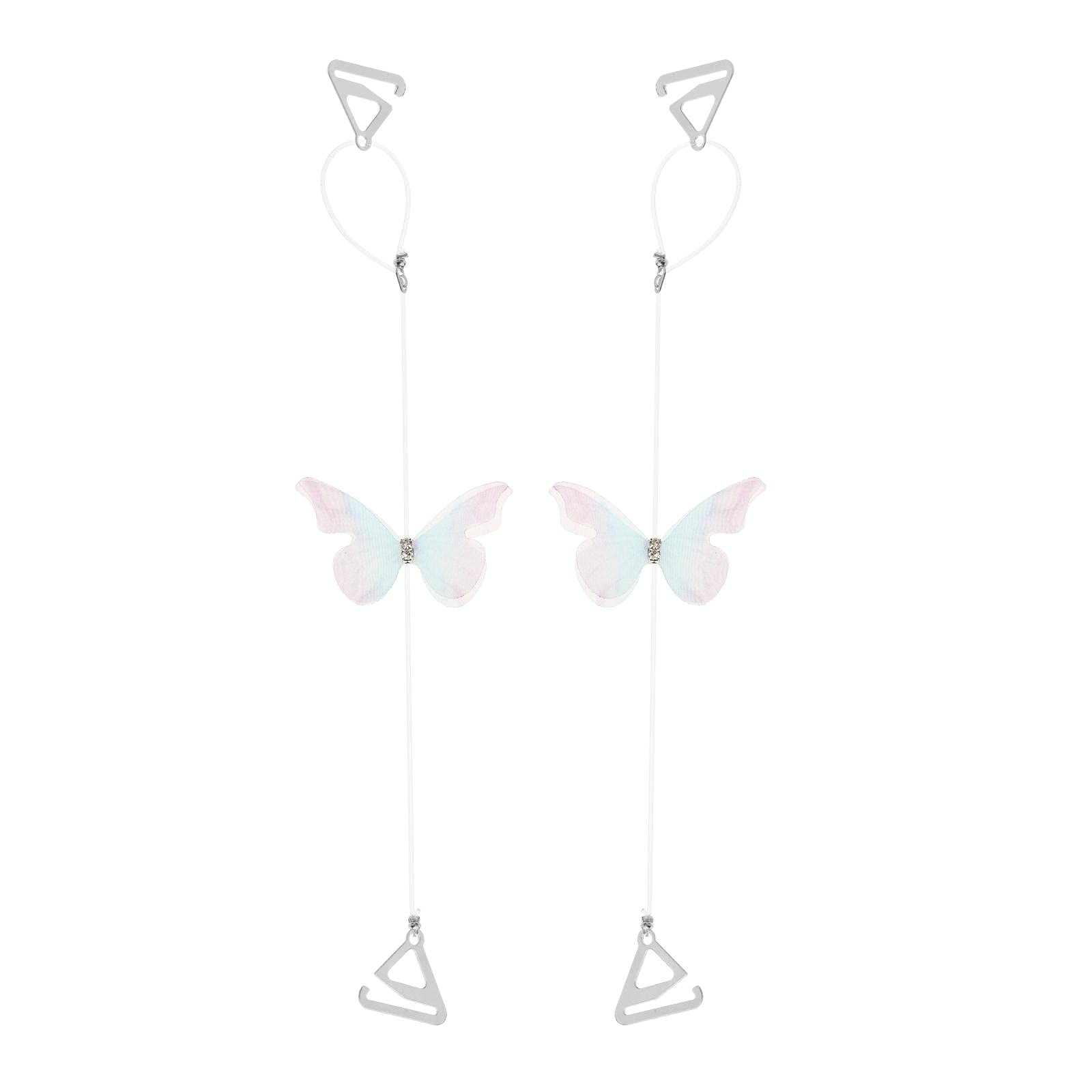 Butterfly Transparent Invisible Adjustable Shoulder Bra Straps 2.2cm Violet-image-34