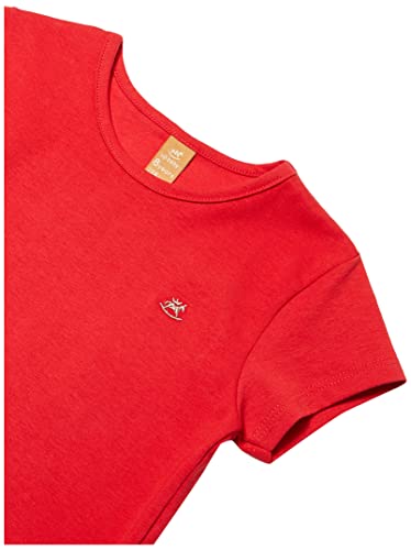 Blusa Manga Curta Básica Infantil Up Baby Menina, Vermelho, 08