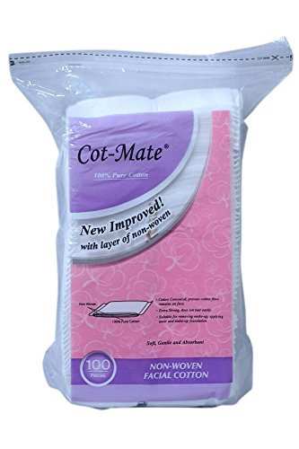 Cot-Mate Cotton Pads Squares 100s (Pack of 1)-image-12