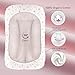 100% Organic Cotton Baby Lounger or Changing Pad Covers with Reenforced Safety Strap Holes. Fits Evolur, Munchkin, Delta, Snuggle Me and More. Multi-Use, Pink for Girl. 3 Pk of Covers Only.