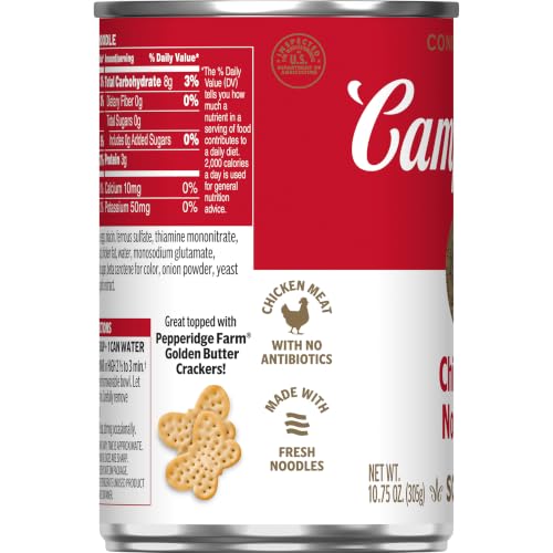 Image of Campbell's Condensed Chicken Noodle Soup, 10.75 oz Can (48 Pack)