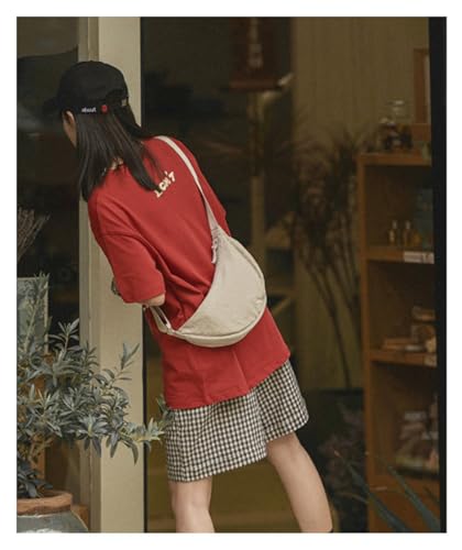 Nylon Crescent Crossbody Bag for Women - Lightweight Hobo Sling Purse, Trendy Small Travel Day Pack with Adjustable Strap3