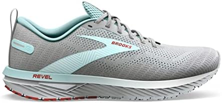 Brooks Women’s Revel 6 Neutral Running Shoe - Oyster Mushroom/Alloy/Blue - 8.5 Medium | Image 1