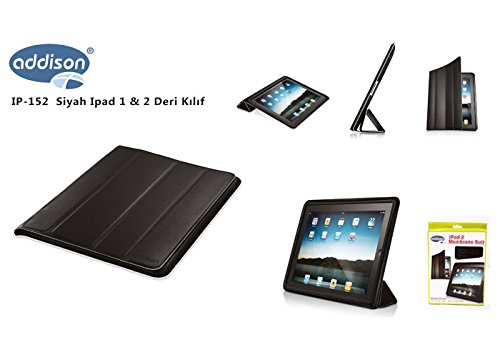 Addison IP-152 Siyah Ipad 1 & 2 Deri Kılıf