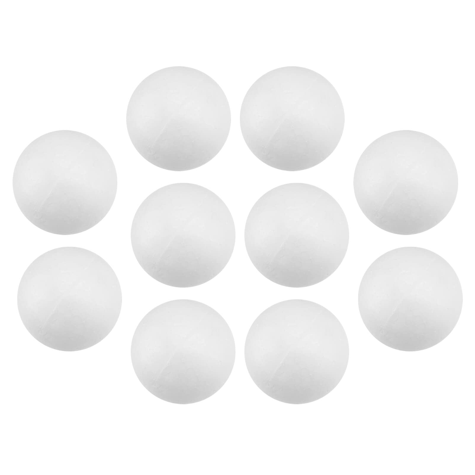 10 Pcs White Balls- Christmas Decoration Balls Round Craft Ball Solid Balls Art Decoration Balls Supplies for Christmas Craft