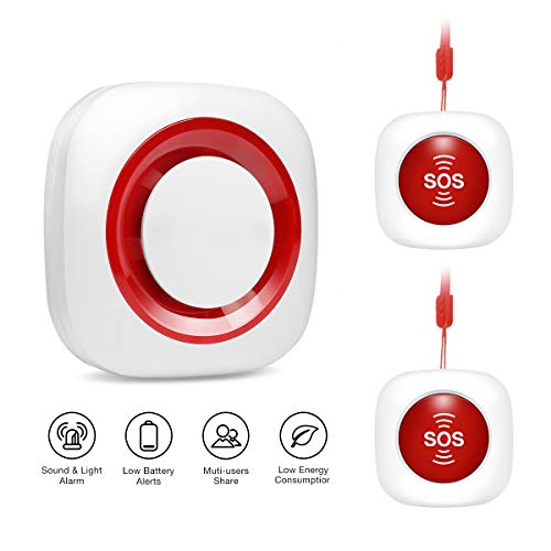 Wireless Caregiver Pager Personal Alarm Panic Button Emergency Call System for Home Elderly